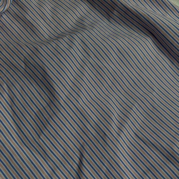 UNTUCKIT Orange Blue Striped Longsleeve Button Up Mens Dress Shirt 2XL - Picture 2 of 3